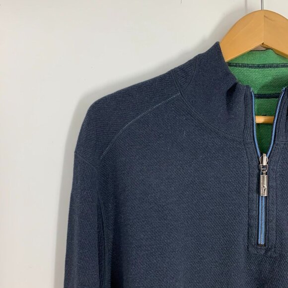 Tommy Bahama Men's Flip side Twill Reversible Half Zip Pullover Size XL - Picture 5 of 13